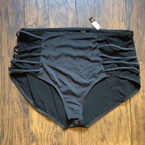 Adore Me Black Enisa Contour Plus Bikini Bottom